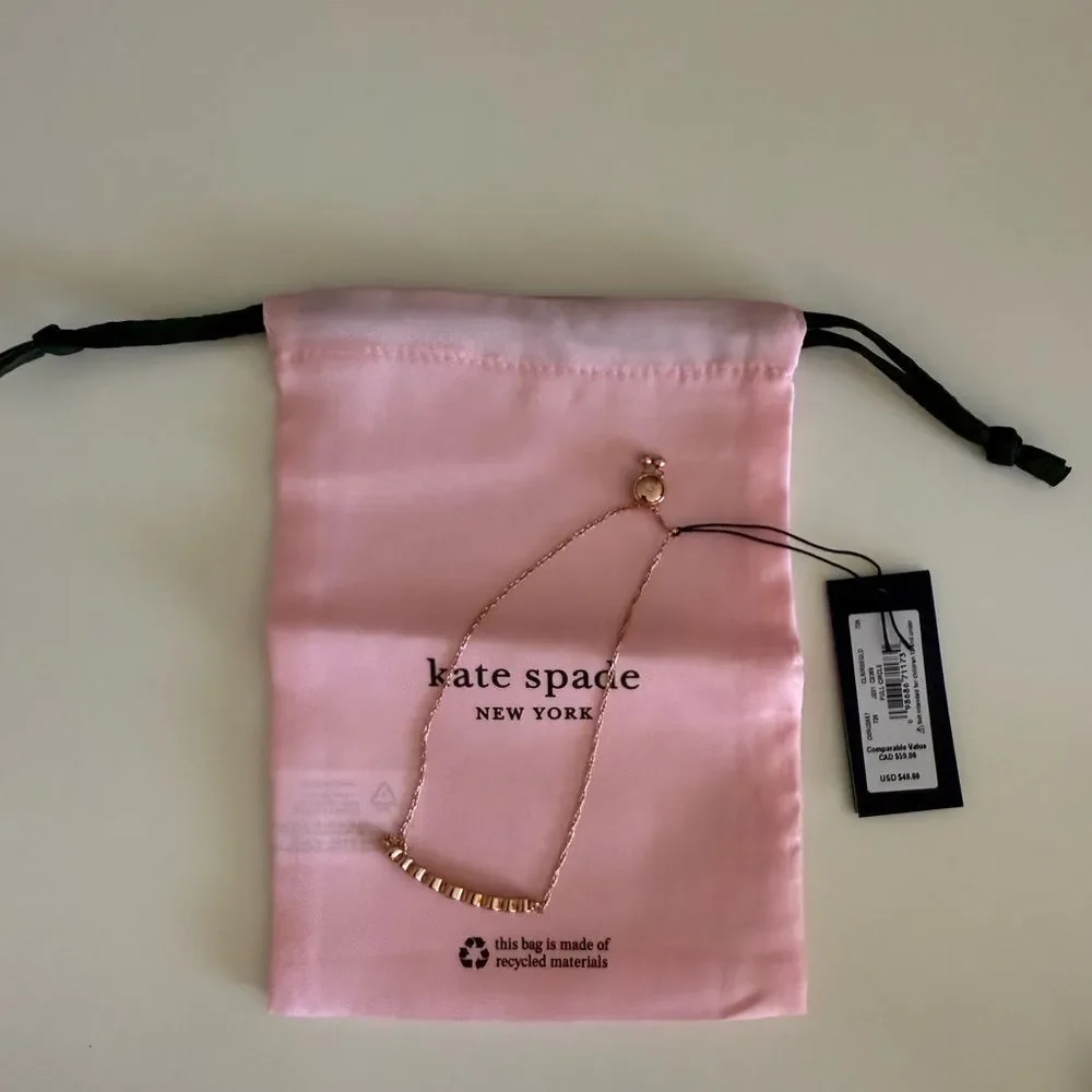 Kate Spade New York Rose Gold Circle of Love Adjustable Bracelet NWT - Picture 5 of 5